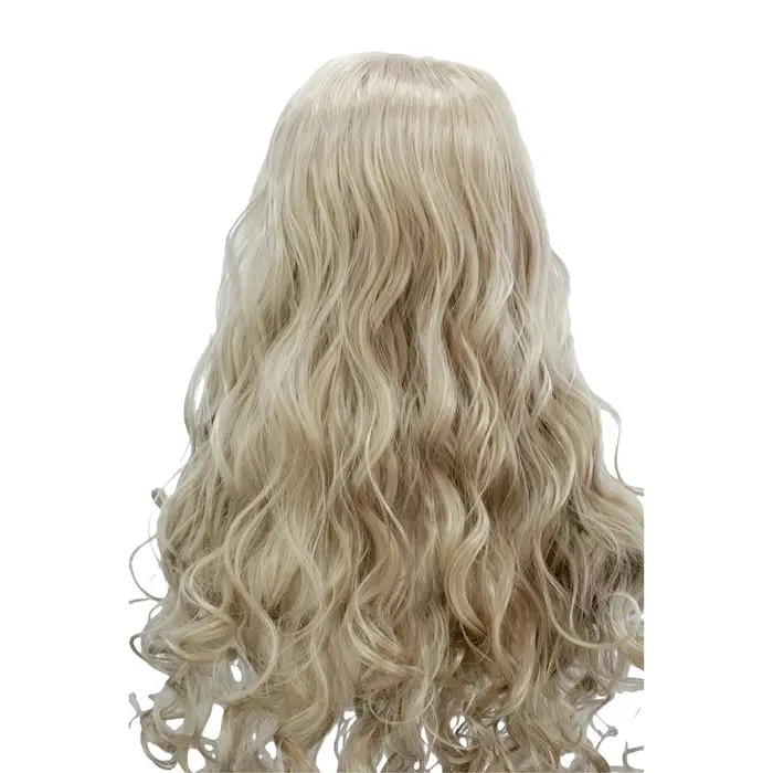 Perruque synthétique longue et bouclée blonde pour femme