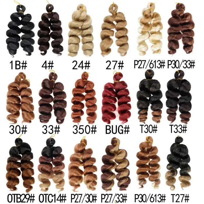 Extensions de cheveux synthétiques bouclés à la française