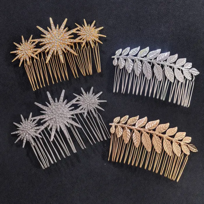 Pinces à cheveux en métal en forme d'étoile de cristal pour femmes et filles