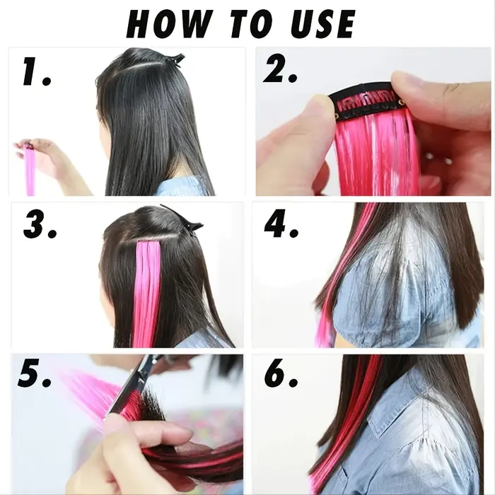 Extension de Cheveux Synthétiques en Plumes pour Femme