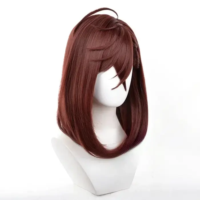 Perruque de Cosplay Anime Momo Ayase, cheveux courts marron Dandadan, en Fiber résistante à la chaleur, pour fête d'halloween, pour filles et femmes
