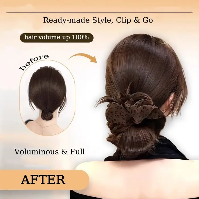 Extension de chignon synthétique en désordre