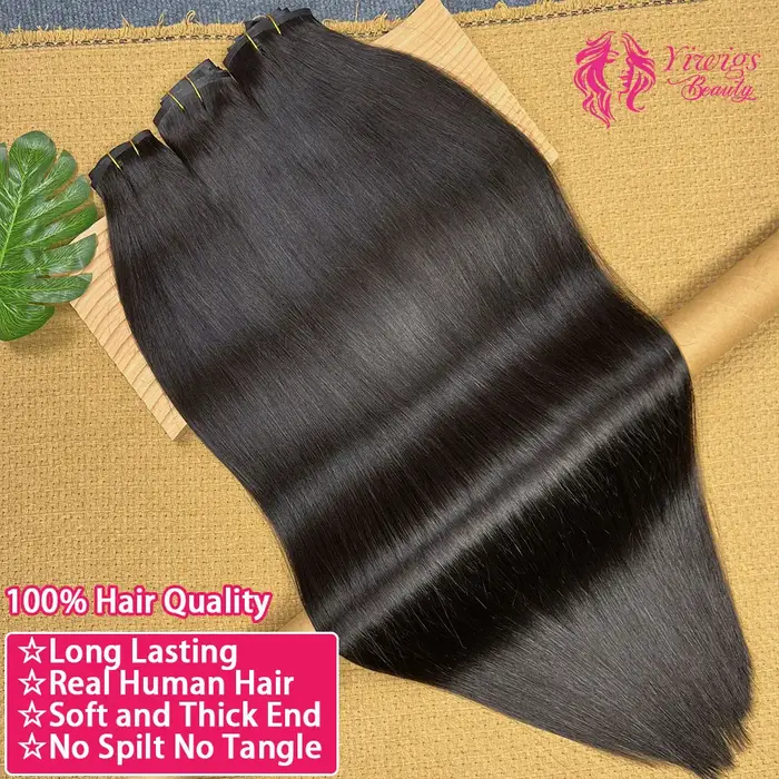 Extensions de cheveux invisibles sans couture 15A en PU