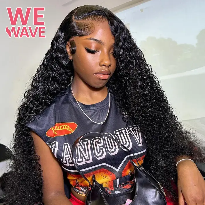 Perruque Lace Front Wig Brésilienne Naturelle Bouclée, Cheveux Humains, 13x6 HD, 13x4, 40 Pouces, Ha