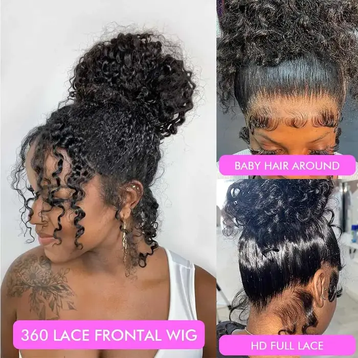 Perruque Lace Frontal Wig 360 naturelle sans colle