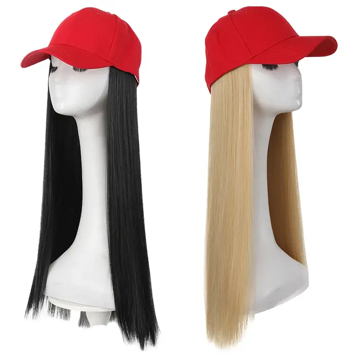 Perruques de chapeau synthétiques
