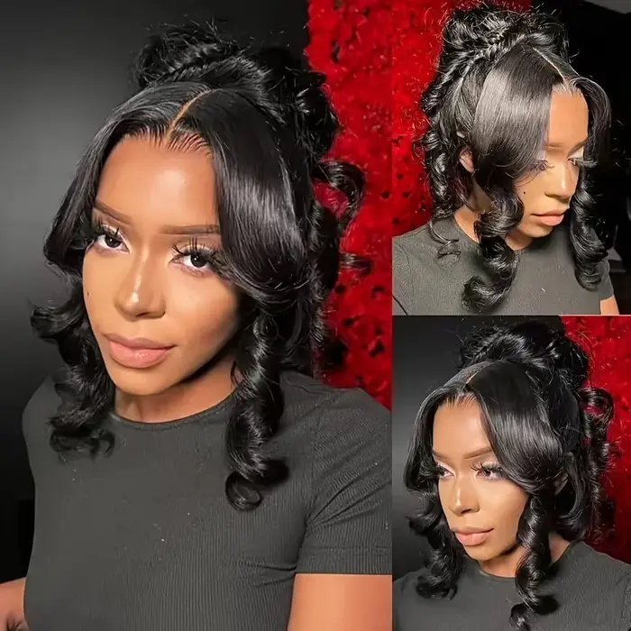 Perruque Body Wave 360 Lace Invisible avec cordon de serrage, cheveux humains brésiliens, 32 pouces,