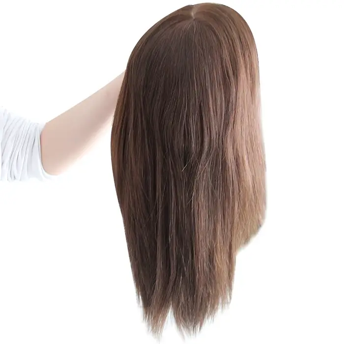 Perruque de base de peau de Topper de cheveux pour des femmes, postiches de cheveux Remy, toupet de 