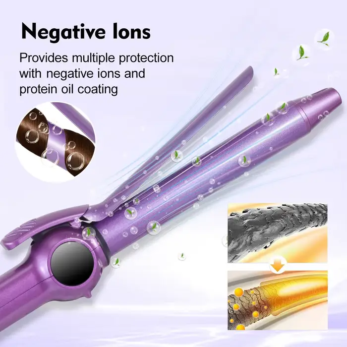 Fer à boucler électrique Hatteker pour femmes, boucleur portable à ions négatifs, sans dommage pour