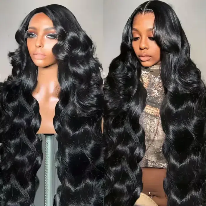 Perruque Lace Front Body Wave 30-36 pouces, densité 200, avec dentelle frontale 13x4 ou 13x6, en che