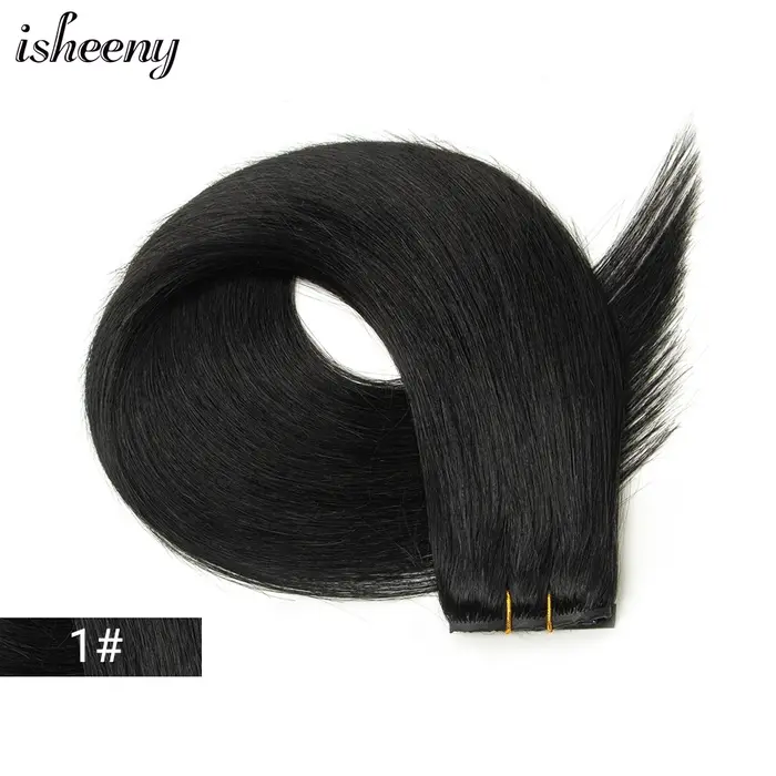 Extensions de cheveux humains de trame de trou Invisible 12 "-24" double onglet trame cheveux nature