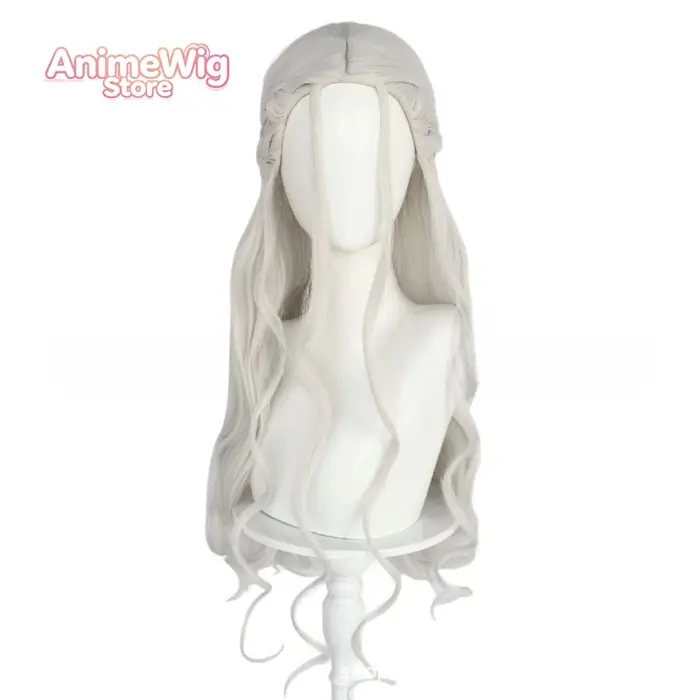 Perruque synthétique longue et bouclée Daenerys Targaryen, Mère des Dragons, pour cosplay, inspirée 