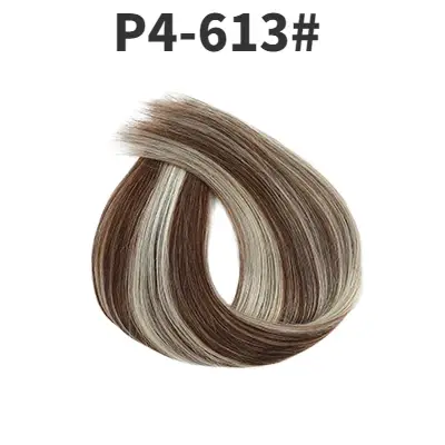 Extensions de cheveux humains 100% naturels à micro-anneaux, tissage droit professionnel avec anneaux pour un look naturel, couleurs 1B-613