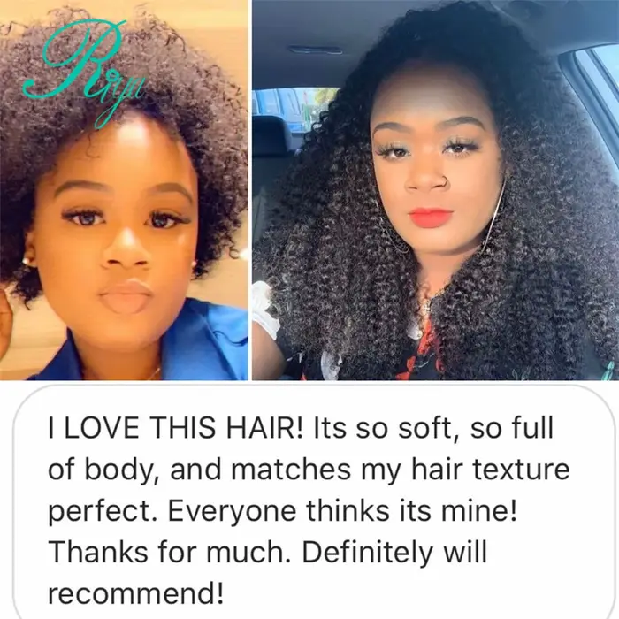 Extensions de cheveux brésiliens Remy 100% naturels bouclés à Clip
