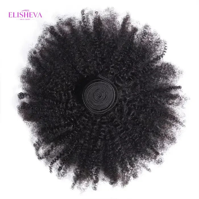 ELISHEVA Lot de 1/3/4 mèches de cheveux humains indiens bruts