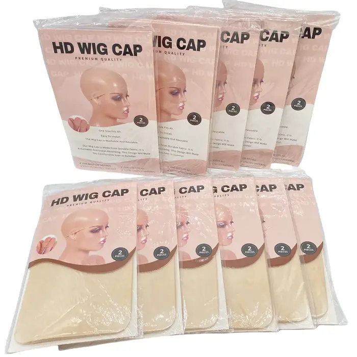 Bonnet de perruque HD fin, 24 pièces - Transparent et invisible - Bonnet de perruque transparent pou