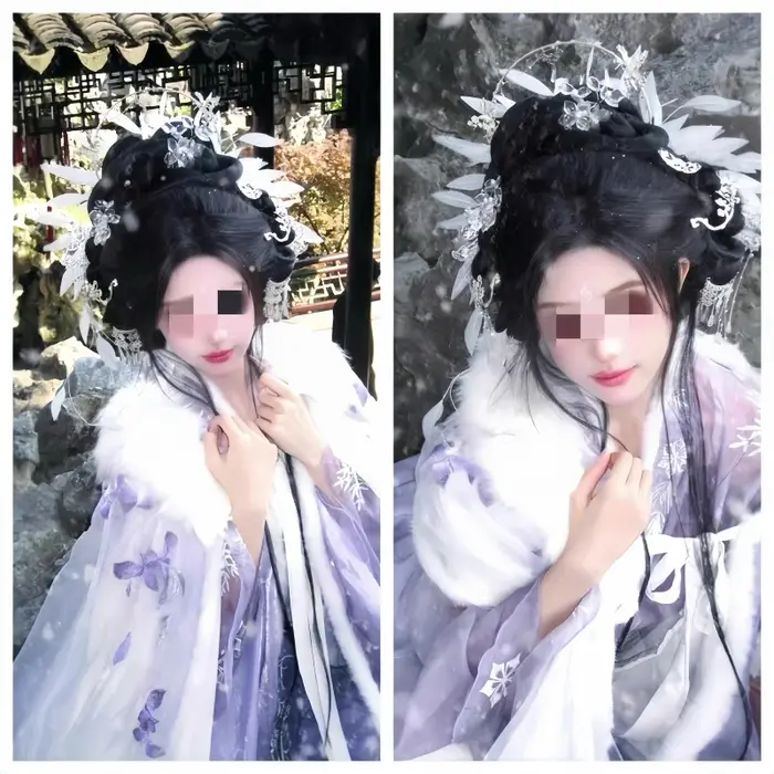 Perruque synthétique Hanfu pour costume d'époque