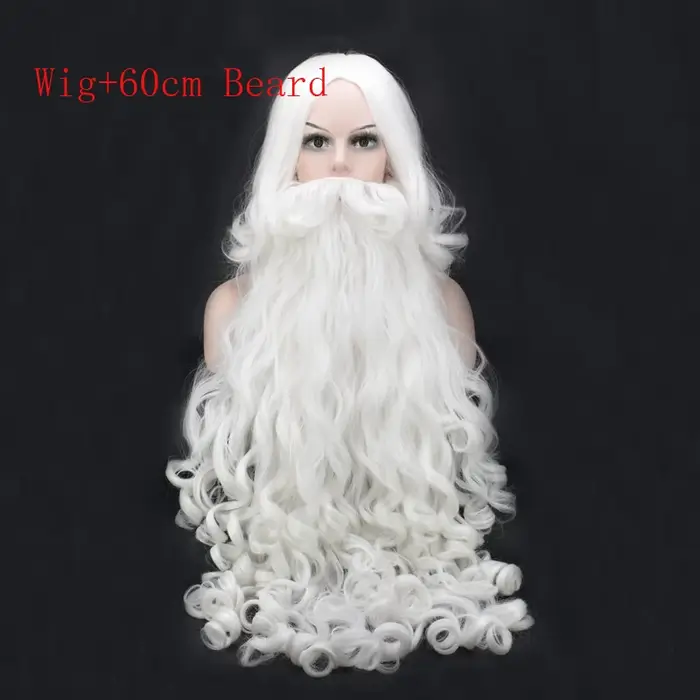 Perruque de Cosplay de noël pour adultes