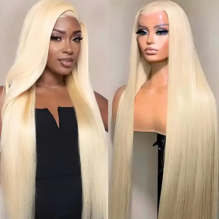 Perruque Lace Front Wig synthétique couleur blond miel 613