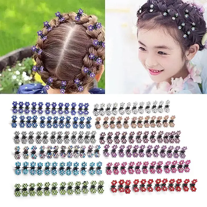 Mini pince à cheveux en cristal pour filles