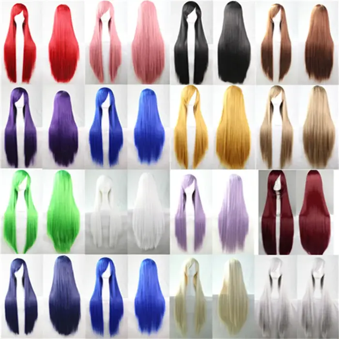 Perruques de cheveux synthétiques pour femmes perruque de Cosplay 80 cm