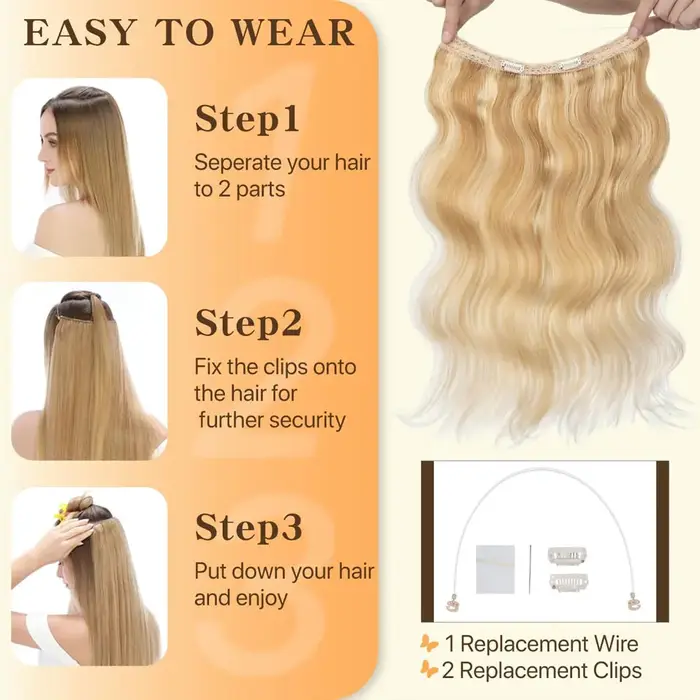 Extension de cheveux en fil Remy