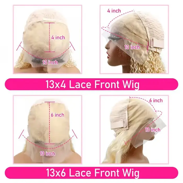 Perruques blondes 613 transparentes, perruque frontale en dentelle de 46 pouces, cheveux raides, den