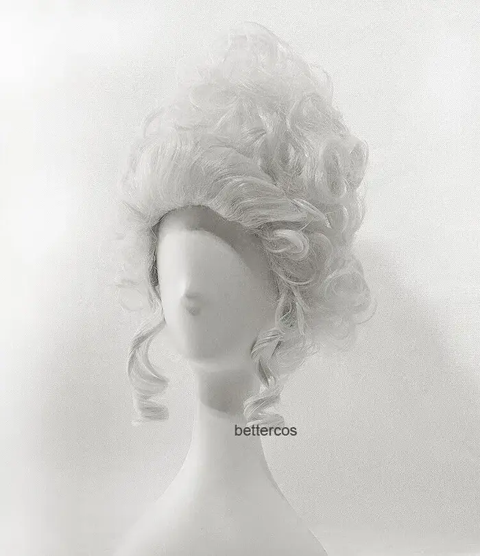 Perruque de Cosplay Marie Antoinette princesse moyenne bouclée perruques de cheveux résistants à la 