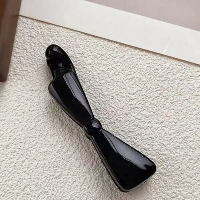 Pince banane à nœud en plastique couleur Morandi, Clip latéral mignon de Style pastoral littéraire p