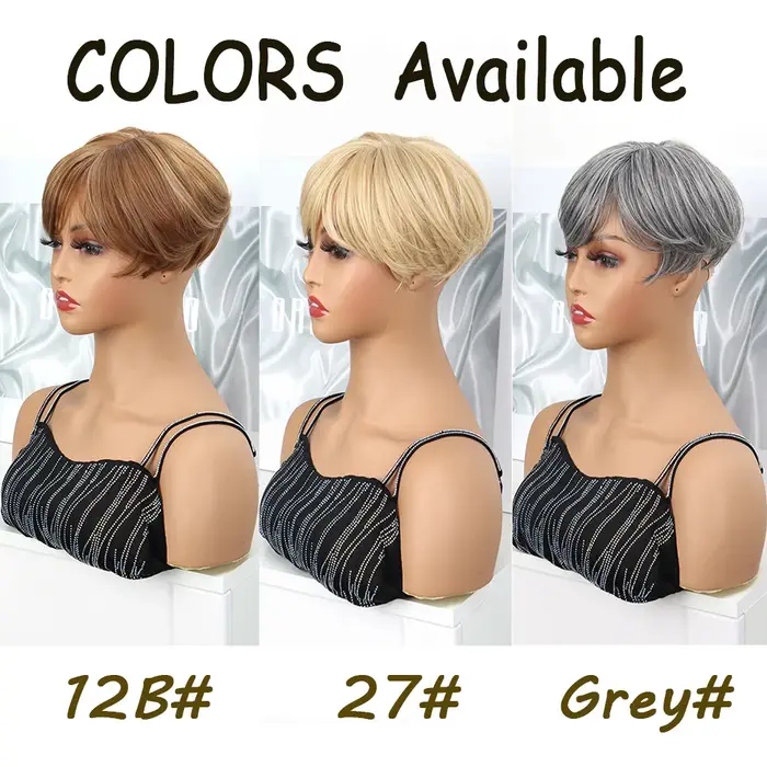 Extensions capillaires synthétiques courtes pour femmes