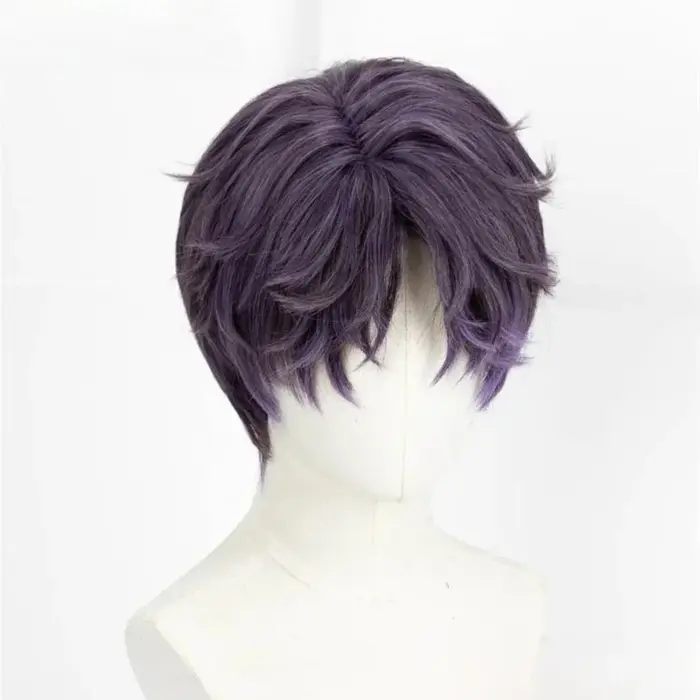 Rafayel perruque jeu amour et espace profond Cosplay Qiyu sirène artiste poissons synthétique violet cheveux jeu de rôle accessoires fête pour hommes