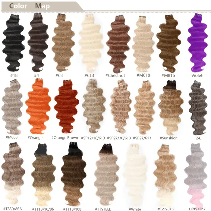 30 pouces 200 grammes surbrillance blonde 27/613 Ombre Brown 6 # Extension de cheveux synthétiques à haute température, Body Wave, Bio-Protain