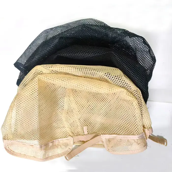 100 pièces de bonnets de perruque respirants en maille de nylon réglables