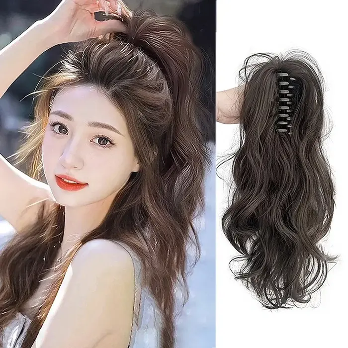 12 pouces/30CM pince à griffe synthétique en queue de cheval Extensions de cheveux