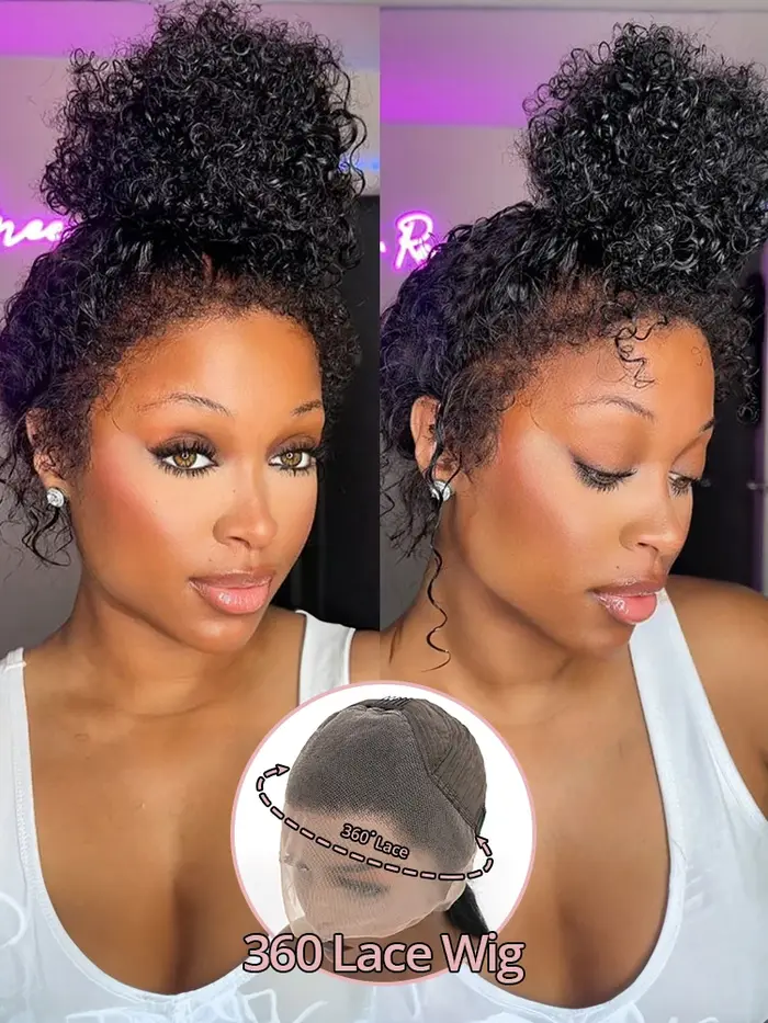 Perruque Lace Front HD Transparente 13x4 13x6 Deep Wave Cheveux Humains Brésiliens Bouclés Remy Pré-