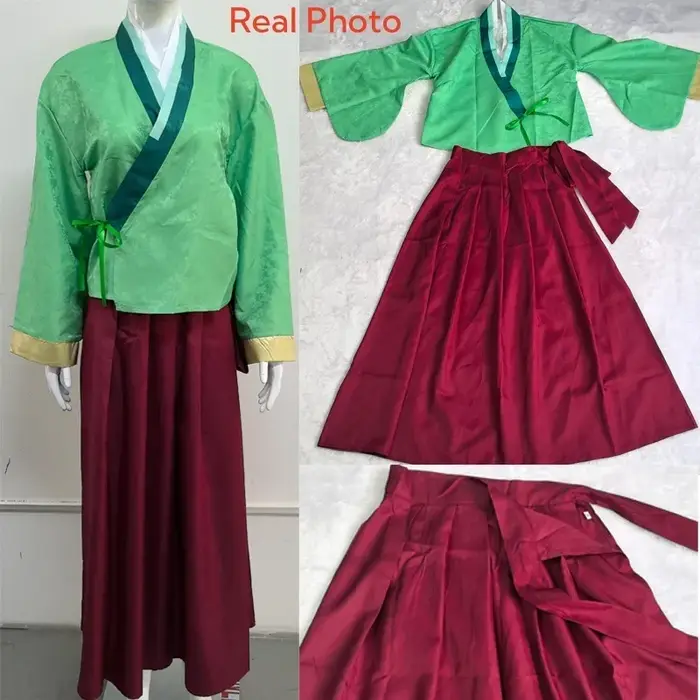 Costume de cosplay Mao Mao, perruque, robe, jupe et haut vert de l'anime Kusuriya No Hitorigoto pour Halloween, pour femmes