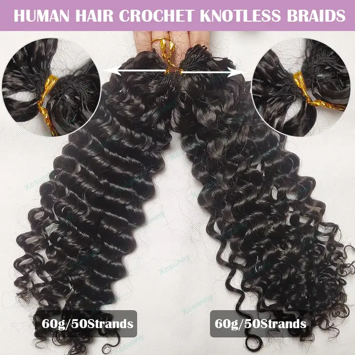 Extensions de cheveux humains bouclés au Crochet