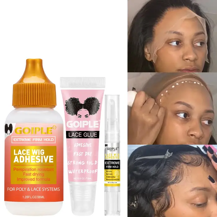 Colle pour perruque imperméable à forte tenue, stylo à colle pour dentelle, colle Invisible pour rem