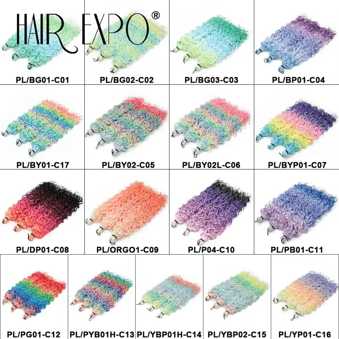 3 pièces 18 pouces Jessica cheveux vague profonde torsion synthétique Crochet