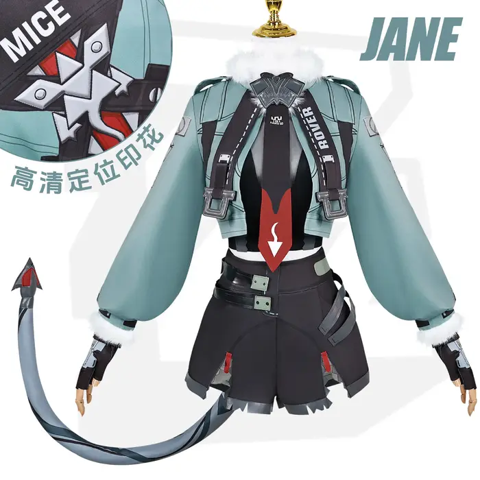 Perruque de Costume de Cosplay Zenless Zone Zero Jane Doe
