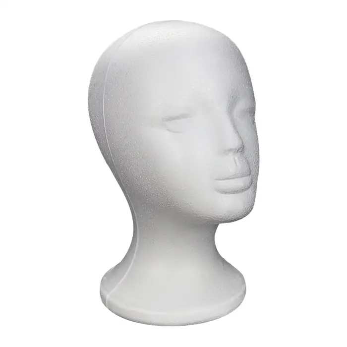 Tête de mannequin femme en mousse pour perruques