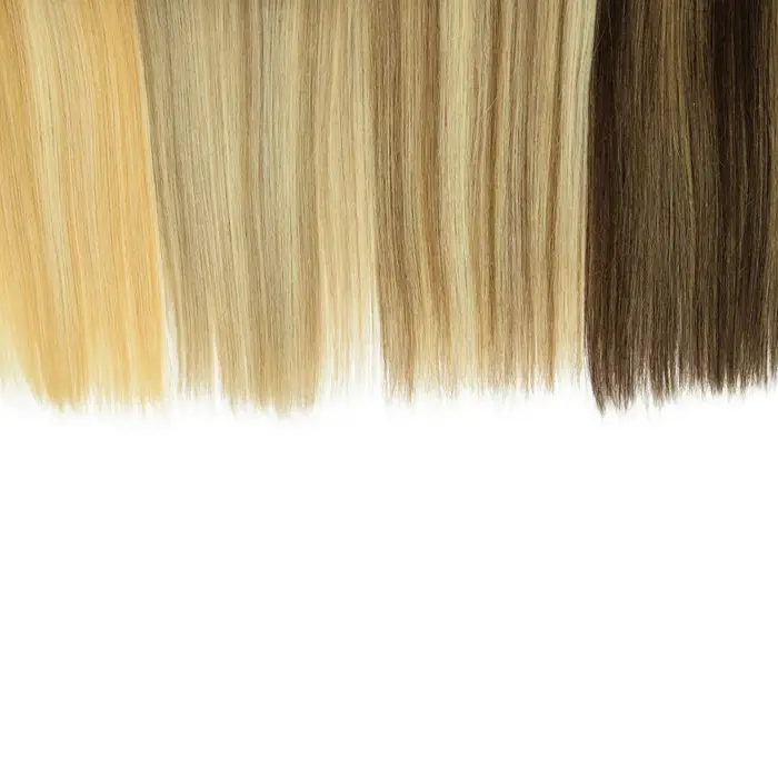 Lots de mèches de cheveux naturels élégants pour femmes 4 #   Extensions de cheveux humains couleur 