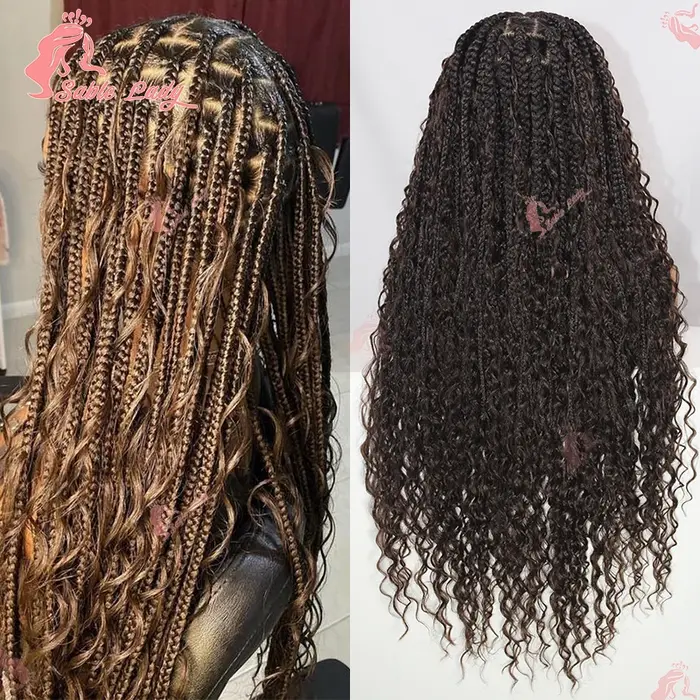 Perruques tressées de déesse bohème pour femmes noires