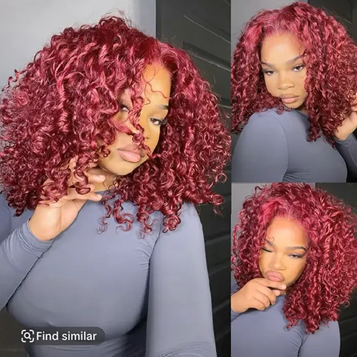 10A 6x5 sans colle dentelle perruques de cheveux humains prêt à porter et aller court bouclés Ombre reflets brun blond
