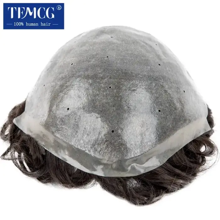 Perruque toupet capillaire 100% naturelle pour homme