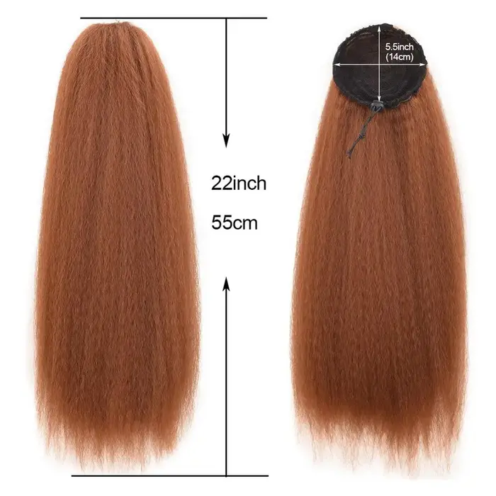 Extension de queue de cheval afro synthétique longue