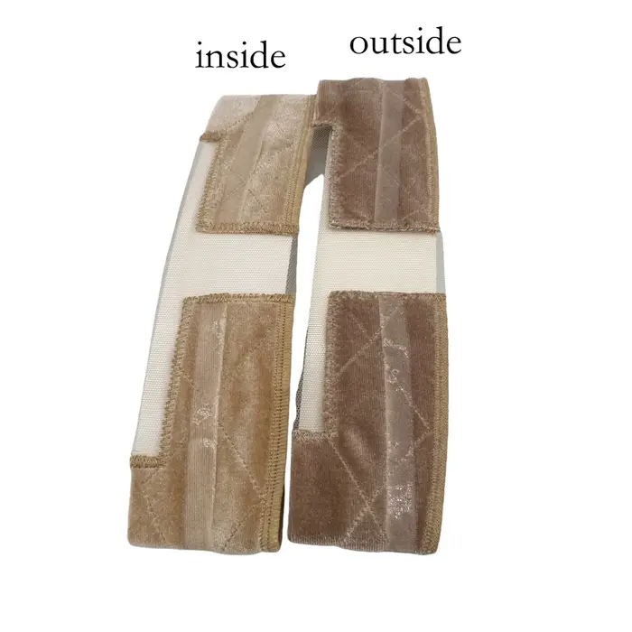 Nouveau bandeau antidérapant en velours de silicone double face avec boucle métallique pour maintenir les perruques