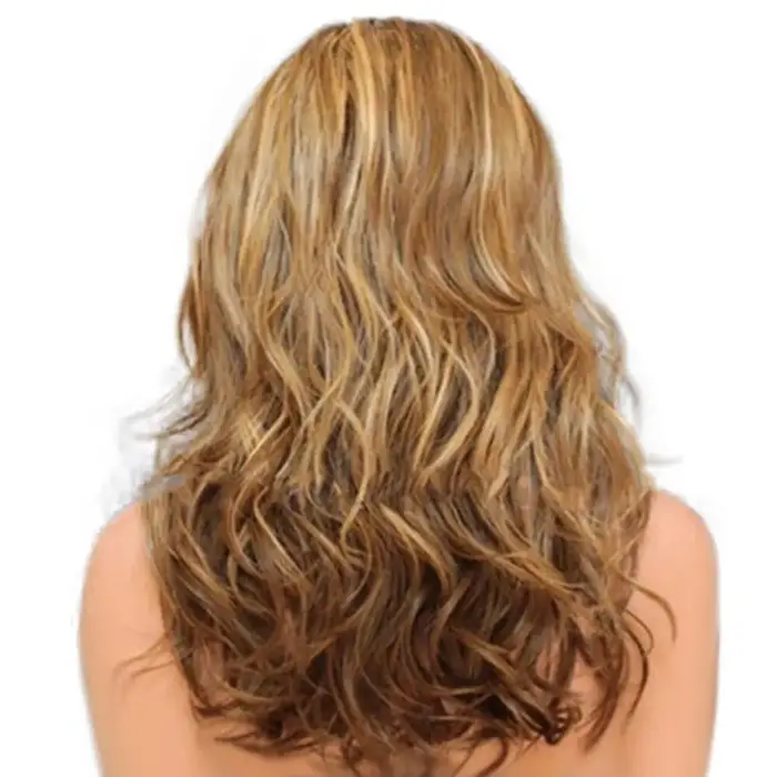 Perruques synthétiques longues bouclées blondes pour femmes