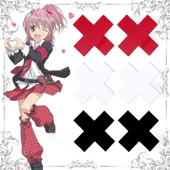Pinces à cheveux croisées Anime japonais pour femmes et filles
