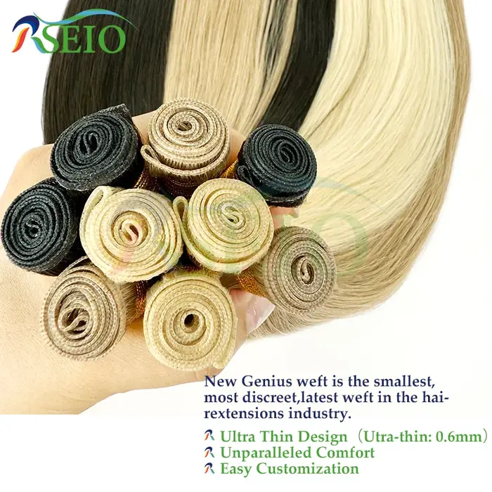 RSEIO Genius trames de cheveux humains paquets Remy Extensions